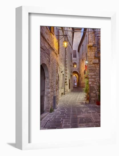 Evening Light Along a Back Alley of Assisi-Terry Eggers-Framed Photographic Print