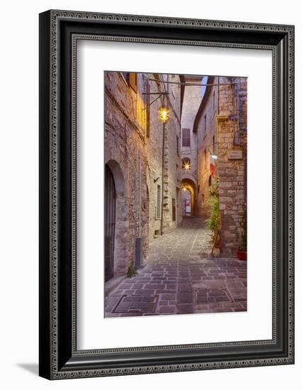 Evening Light Along a Back Alley of Assisi-Terry Eggers-Framed Photographic Print