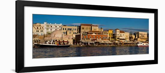 Evening Light along the Old Harbor, Chania, Crete, Greece-Darrell Gulin-Framed Photographic Print