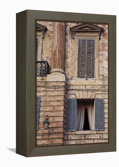 Evening Light and Crescent Moon Above Church Metal Symbol-Terry Eggers-Framed Premier Image Canvas