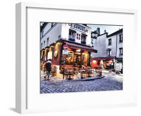 Evening light and restaurants, Montmartre region of Paris.-Sylvia Gulin-Framed Photographic Print