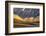 Evening Light Falls onto a Lonely House with Mountain Background-David Slater-Framed Photographic Print