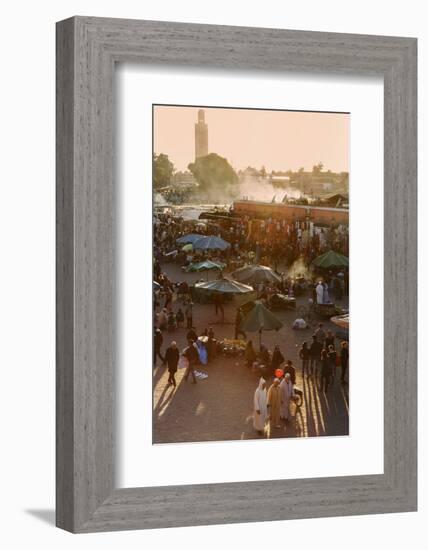 Evening Light on the Busy Square of Place Jemaa El-Fna-Martin Child-Framed Photographic Print