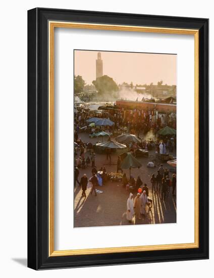 Evening Light on the Busy Square of Place Jemaa El-Fna-Martin Child-Framed Photographic Print