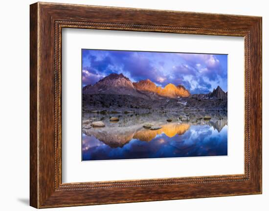 Evening Light on the Palisades in Dusy Basin, Kings Canyon National Park-Russ Bishop-Framed Photographic Print