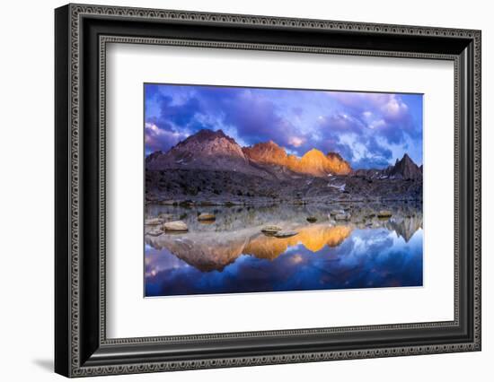 Evening Light on the Palisades in Dusy Basin, Kings Canyon National Park-Russ Bishop-Framed Photographic Print