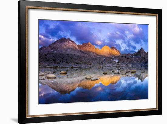 Evening Light on the Palisades in Dusy Basin, Kings Canyon National Park-Russ Bishop-Framed Photographic Print