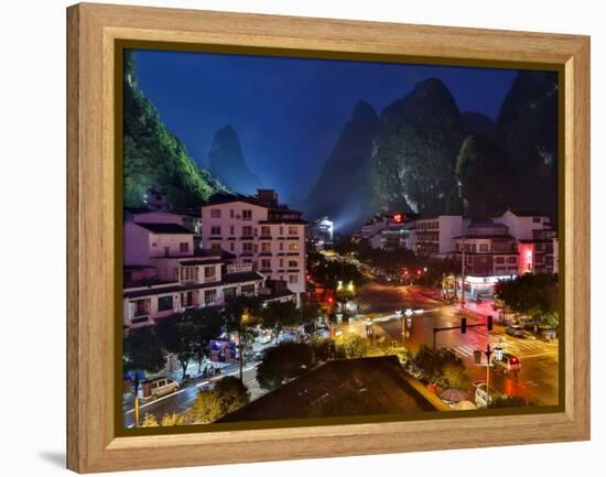 Evening Light on Yangshuo, China-Darrell Gulin-Framed Premier Image Canvas