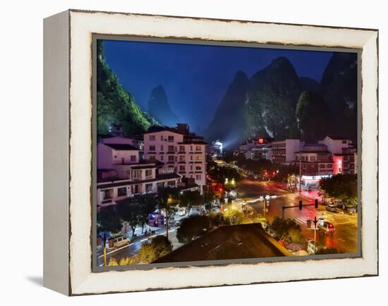 Evening Light on Yangshuo, China-Darrell Gulin-Framed Premier Image Canvas