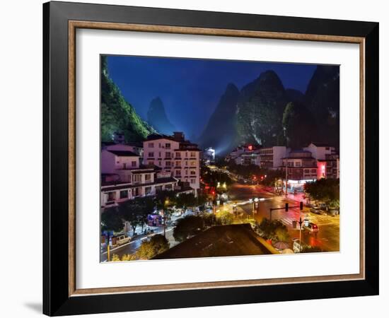 Evening Light on Yangshuo, China-Darrell Gulin-Framed Photographic Print