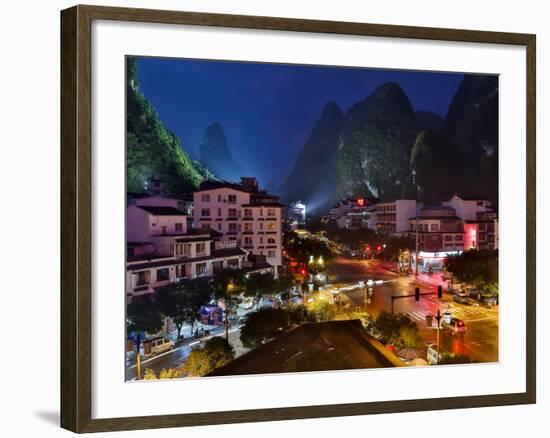 Evening Light on Yangshuo, China-Darrell Gulin-Framed Photographic Print