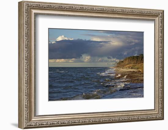 Evening Light over the Western Beach of Darss Peninsula, in the Surge of the Baltic Sea-Uwe Steffens-Framed Photographic Print