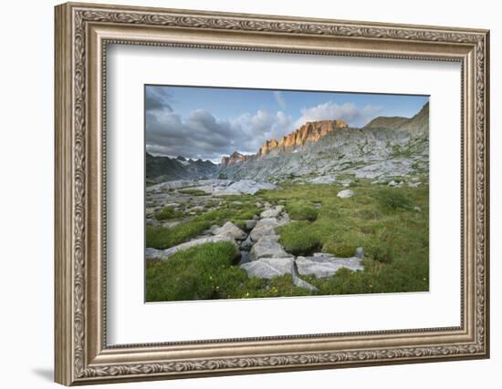 Evening light over Titcomb Basin, Bridger Wilderness, Wind River Range, Wyoming.-Alan Majchrowicz-Framed Photographic Print