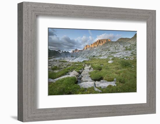 Evening light over Titcomb Basin, Bridger Wilderness, Wind River Range, Wyoming.-Alan Majchrowicz-Framed Photographic Print