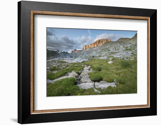 Evening light over Titcomb Basin, Bridger Wilderness, Wind River Range, Wyoming.-Alan Majchrowicz-Framed Photographic Print