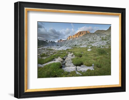 Evening light over Titcomb Basin, Bridger Wilderness, Wind River Range, Wyoming.-Alan Majchrowicz-Framed Photographic Print