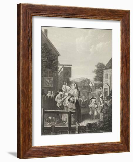 Evening - London --William Hogarth-Framed Giclee Print