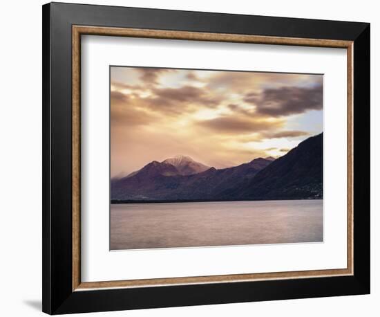 Evening mood at the Lago Maggiore in Ticino-enricocacciafotografie-Framed Photographic Print