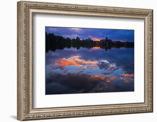 Evening Mood at the Mšllner Schulsee Lake-Thomas Ebelt-Framed Photographic Print