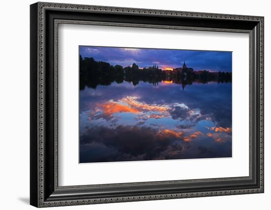 Evening Mood at the Mšllner Schulsee Lake-Thomas Ebelt-Framed Photographic Print