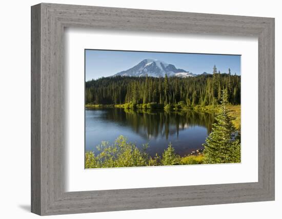 Evening, Mount Rainier, Reflection Lake, Mount Rainier NP, Washington-Michel Hersen-Framed Photographic Print