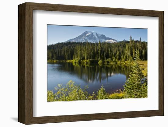 Evening, Mount Rainier, Reflection Lake, Mount Rainier NP, Washington-Michel Hersen-Framed Photographic Print