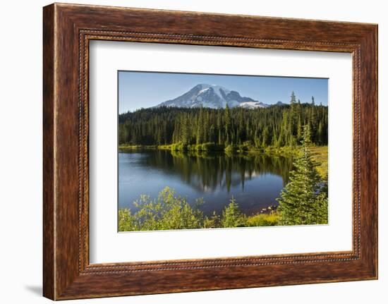 Evening, Mount Rainier, Reflection Lake, Mount Rainier NP, Washington-Michel Hersen-Framed Photographic Print