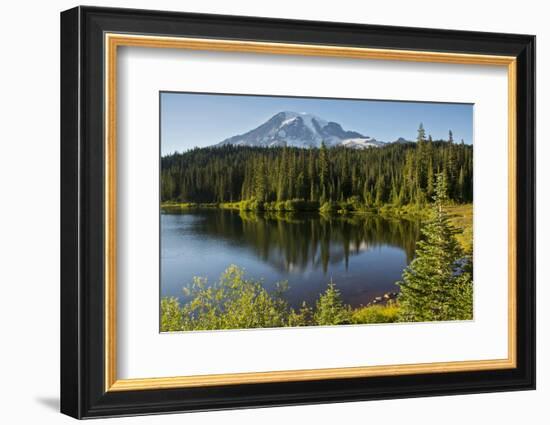 Evening, Mount Rainier, Reflection Lake, Mount Rainier NP, Washington-Michel Hersen-Framed Photographic Print