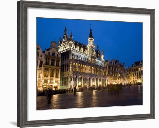 Evening, Musee De La Ville De Bruxelles, Grand Place, Brussels, Belgium, Europe-Martin Child-Framed Photographic Print