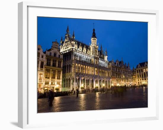 Evening, Musee De La Ville De Bruxelles, Grand Place, Brussels, Belgium, Europe-Martin Child-Framed Photographic Print