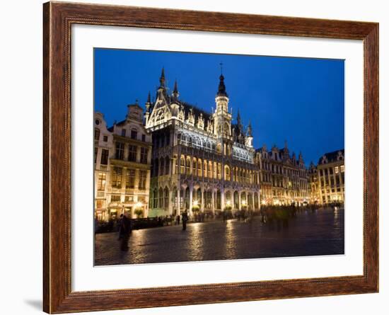 Evening, Musee De La Ville De Bruxelles, Grand Place, Brussels, Belgium, Europe-Martin Child-Framed Photographic Print