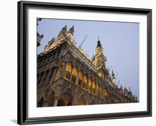 Evening, Musee De La Ville De Bruxelles, Grand Place, Brussels, Belgium, Europe-Martin Child-Framed Photographic Print