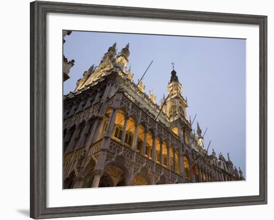 Evening, Musee De La Ville De Bruxelles, Grand Place, Brussels, Belgium, Europe-Martin Child-Framed Photographic Print