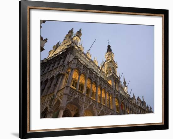 Evening, Musee De La Ville De Bruxelles, Grand Place, Brussels, Belgium, Europe-Martin Child-Framed Photographic Print