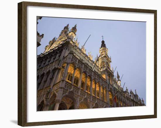 Evening, Musee De La Ville De Bruxelles, Grand Place, Brussels, Belgium, Europe-Martin Child-Framed Photographic Print