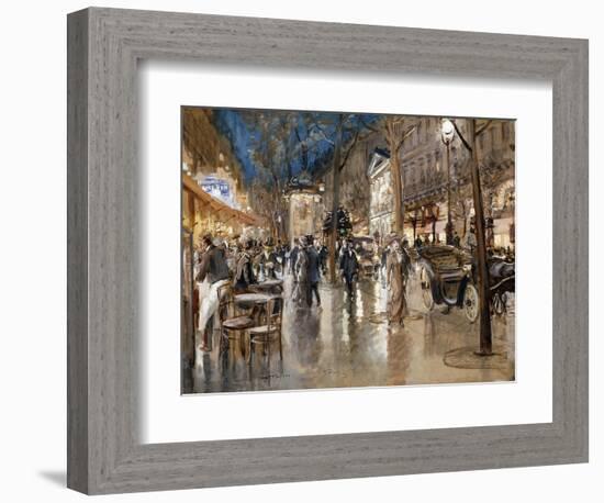 Evening on a Parisian Boulevard-Stein Georges-Framed Giclee Print