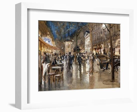 Evening on a Parisian Boulevard-Stein Georges-Framed Giclee Print