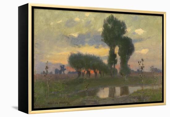 Evening on the Plain (Oil on Board)-Adrian Scott Stokes-Framed Premier Image Canvas