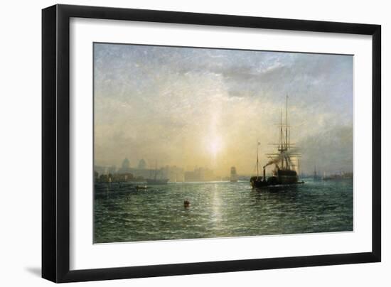 Evening on the Thames-Francis Danby-Framed Giclee Print