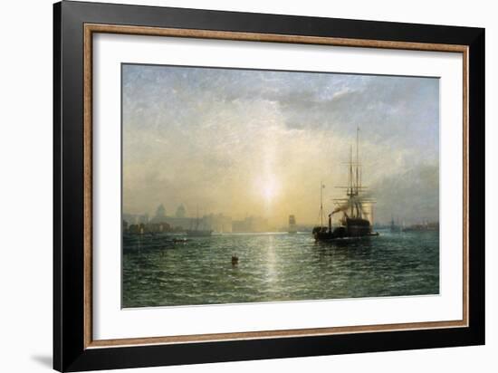 Evening on the Thames-Francis Danby-Framed Giclee Print