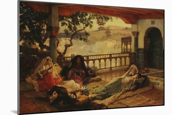 Evening over Algiers, C.1880-1889-Frederick Arthur Bridgman-Mounted Giclee Print