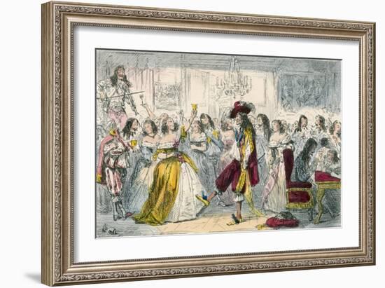 Evening Party, Time of Charles II-John Leech-Framed Giclee Print