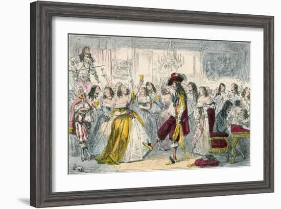 Evening Party, Time of Charles II-John Leech-Framed Giclee Print