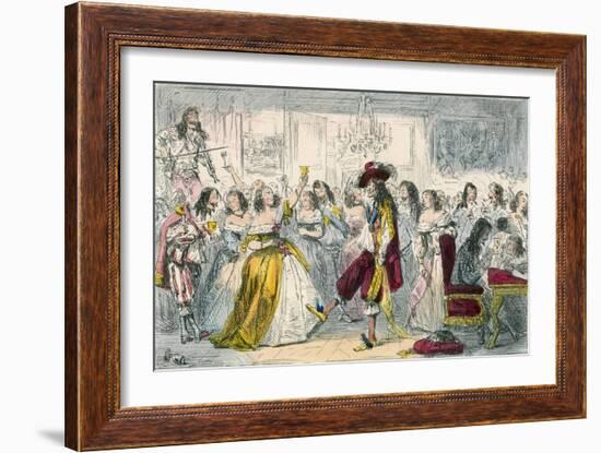 Evening Party, Time of Charles II-John Leech-Framed Giclee Print