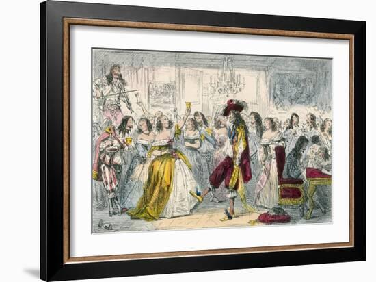 Evening Party, Time of Charles II-John Leech-Framed Giclee Print