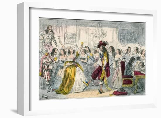 Evening Party, Time of Charles II-John Leech-Framed Giclee Print