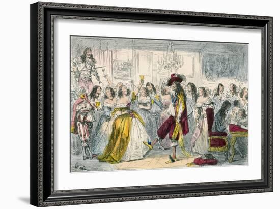 Evening Party, Time of Charles II-John Leech-Framed Giclee Print