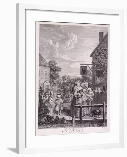 Evening, Plate III from Times of Day, 1738-Bernard Baron-Framed Giclee Print