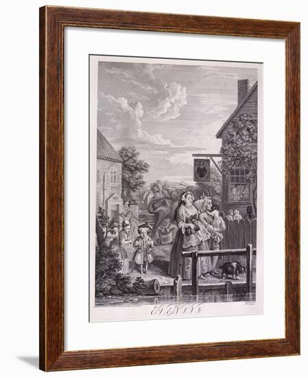 Evening, Plate III from Times of Day, 1738-Bernard Baron-Framed Giclee Print