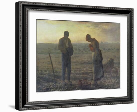 Evening Prayer (L'Angélus), 1857/59-Jean-François Millet-Framed Giclee Print